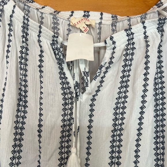 Solitaire Women White off the Shoulder Long Sleeve
Blouse Size Small - Picture 2 of 6